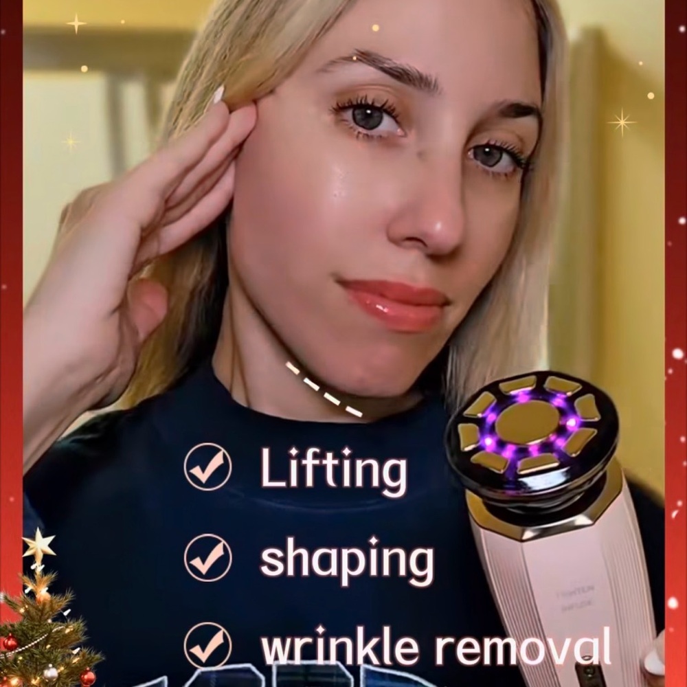 Luxurious Purple and Gold Facial Massager